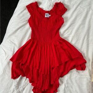 THE LOVE GALORE ROMPER RED